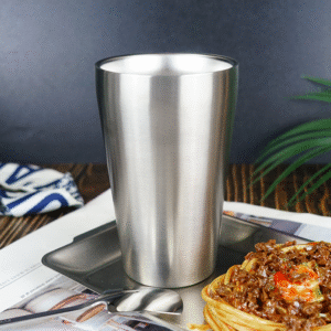 Silver Series-Double Layers Simple Cup